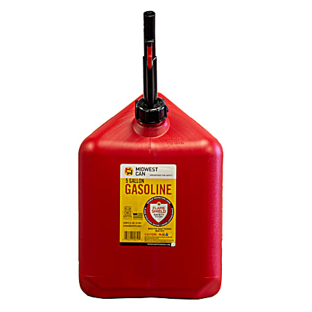 Midwest Can 5 gal Red Auto Shut-Off Gasoline Container