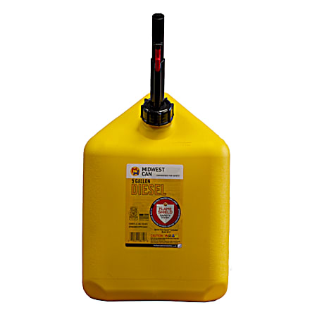 Midwest Can 5 gal Yellow Auto Shut-Off Diesel Container