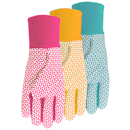 Ladies' Combo Jersey/Canvas Gloves Assorted