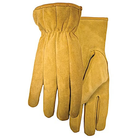 Ladies' Gold Clute Cut Goatskin Leather Gloves