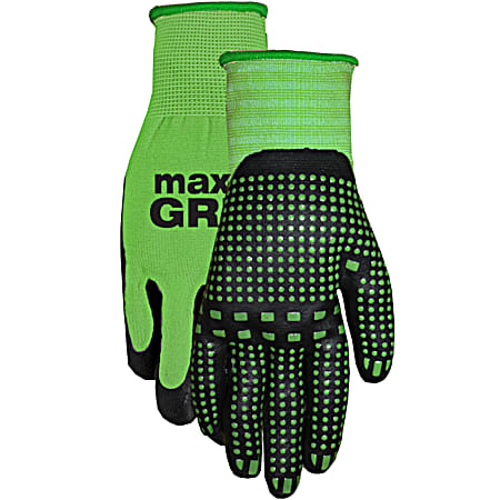 Midwest Quality Gloves Ladies' Max Grip Green/Black Gloves
