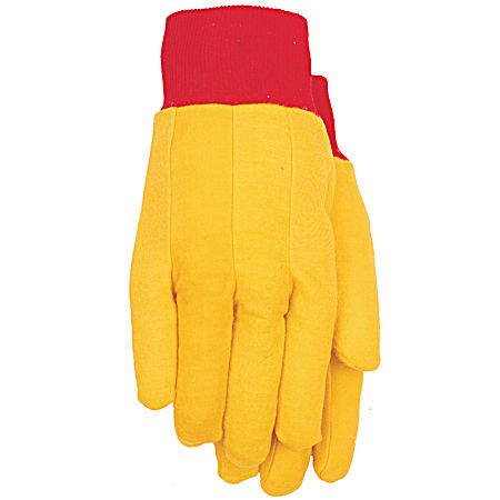 Yellow Cotton Chore Gloves