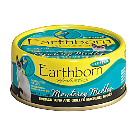 Earthborn Holistic Grain-Free Monterey Medley Skipjack Tuna & Grilled Mackerel Dinner in Gravy Canned Cat Food