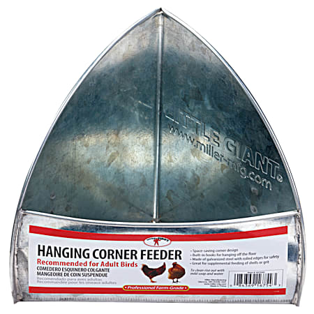 Galvanized Hanging Corner Poultry Feeder
