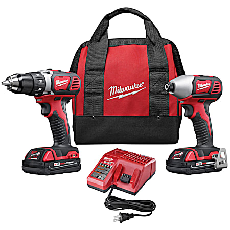 M18 Cordless Lithium-Ion Drill/Driver & Hex Impact Driver 2-Tool Combo Kit W/ Batteries
