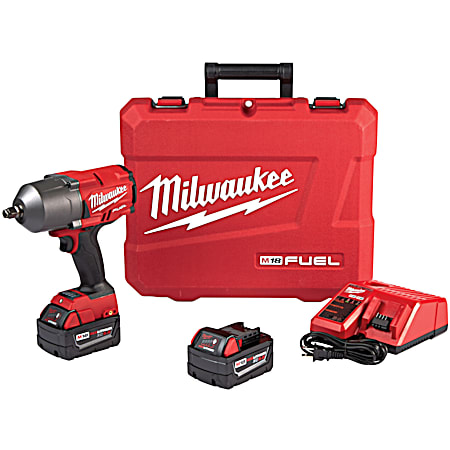 Milwaukee M18 FUEL 1/2 in High Torque Cordless Impact Wrench Kit w/ Friction Ring