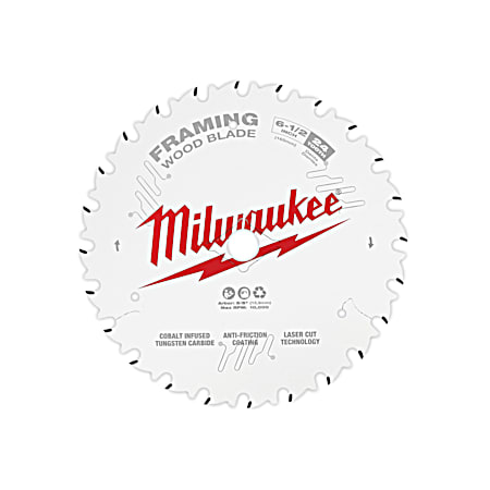 Milwaukee 6-1/2 in 24T Framing Circular Saw Wood Cutting Blade
