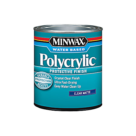 Minwax Clear Matte Water-Based Polycrylic Protective Finish
