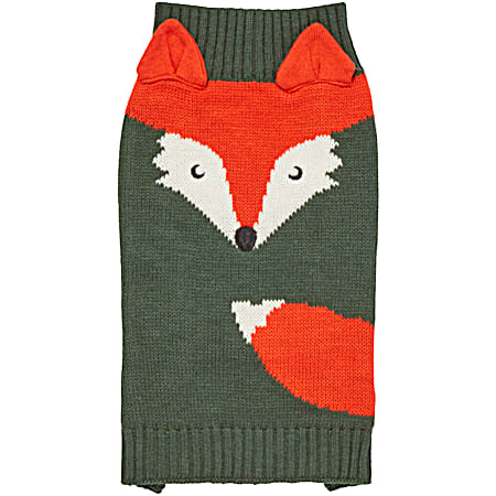 Red Fox Character Dog Sweater