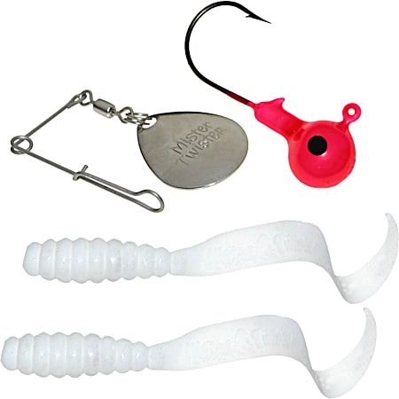 Mister Twister Meeny Grub Spin Combo - White