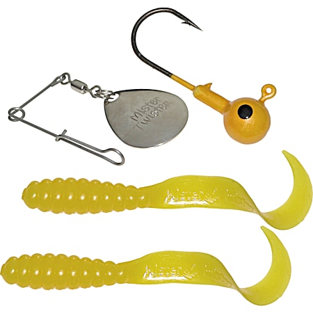Mister Twister Meeny Grub Spin Combo - Yellow