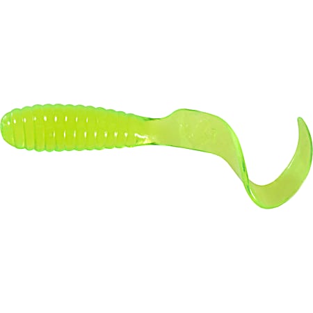 Curly Tail Teenie Grub - Chartreuse
