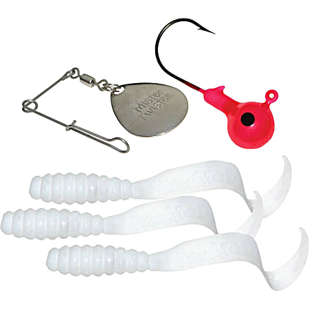 Mister Twister Teenie Grub Spin Combo - Pink White