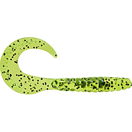 Chartreuse Pepper Platinum G2 Curly Tail Grub