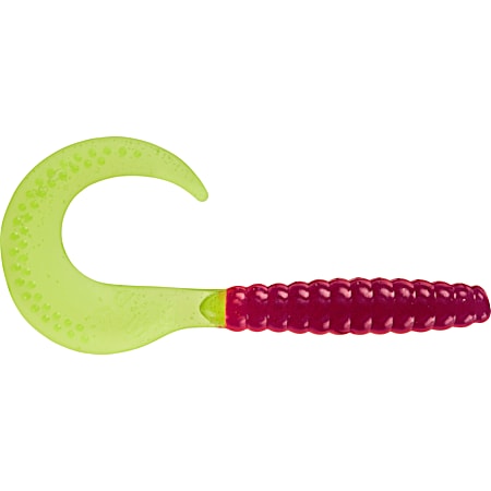 Grape/Chartreuse Tail Platinum G2 Curly Tail Grub