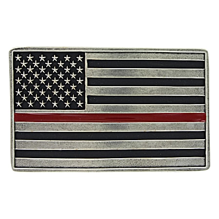 Montana Silversmiths Stand behind the Blue Line Flag Attitude Buckle