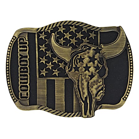 Montana Silversmiths Cowboy Up Strength in Heritage Attitude Buckle
