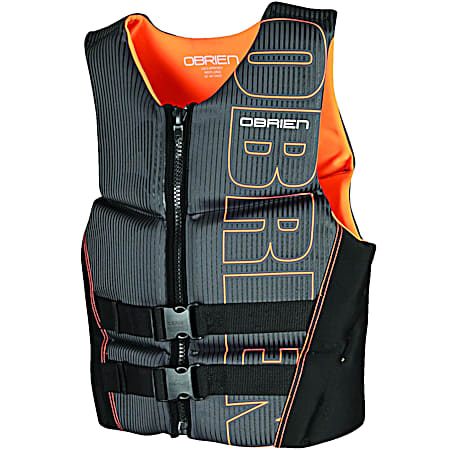 Men's Flex V-Back Black & Orange Life Vest