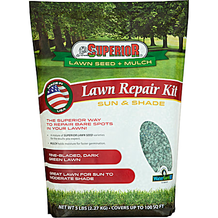 Sun & Shade Lawn Seed & Mulch Lawn Repair Kit