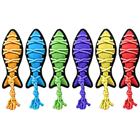 Cross-Ropes 11.5 in Fish Dog Toy - Assorted