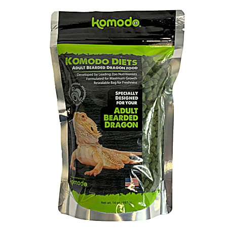 Multipet 14 oz Komodo Diets Adult Bearded Dragon Food