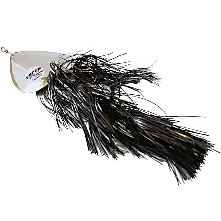 Super Model Double Cowgirl 13 in Black/Nickel Musky Spinner Lure