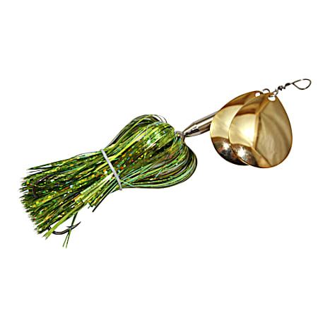 5 in Chartreuse/Gold Micro Double Cowgirl Musky Spinner Lure