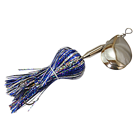 5 in Blue/Silver/Nickel Micro Double Cowgirl Musky Spinner Lure