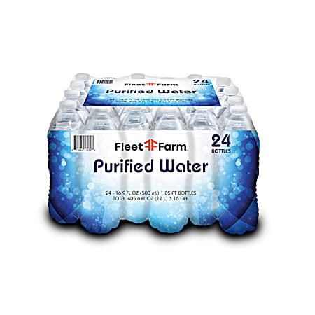 16.9 fl oz Bottled Purified Drinking Water - 24 Pk