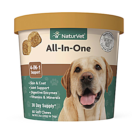 All-in-One 4-in-1 Dog Supplement Soft Chews - 60 Ct