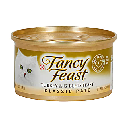 Purina Fancy Feast Adult Classic Turkey & Giblets Feast Wet Cat Food