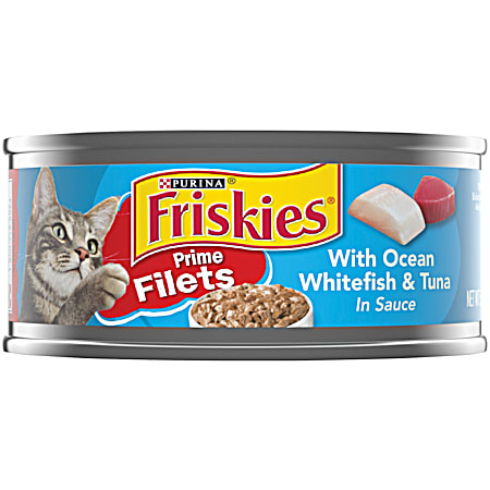 Purina Friskies Adult Prime Filets w/ Ocean Whitefish & Tuna in Sauce Wet Cat Food