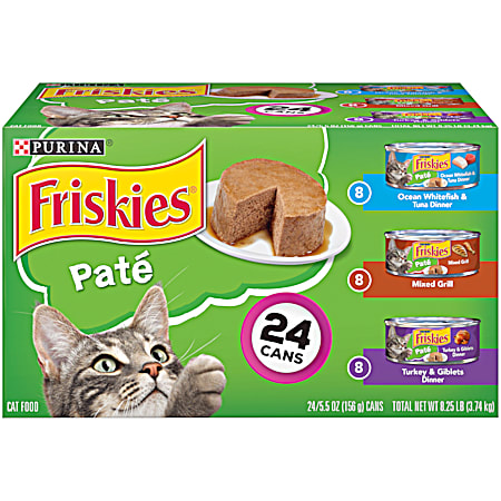 Purina Friskies Adult Classic Pate Wet Cat Food - 24 Pk