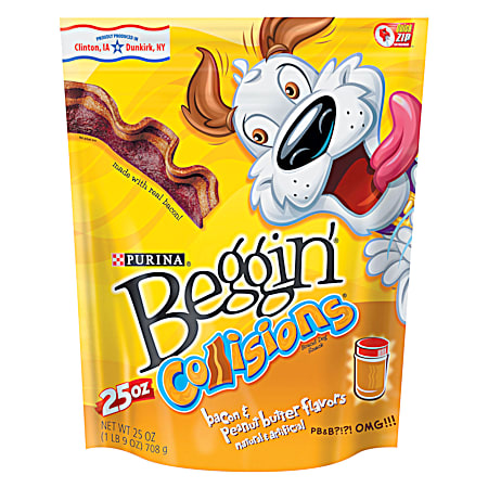 Beggin' Beggin' Collisions Bacon & Peanut Butter Dog Snacks
