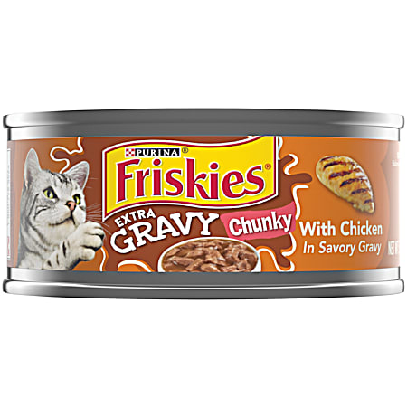 Friskies Adult Extra Gravy Chunky w/ Chicken in Savory Gravy Wet Cat Food