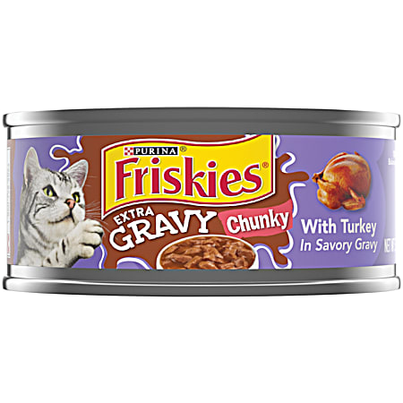 Friskies Adult Extra Gravy Chunks w/ Turkey in Savory Gravy Wet Cat Food