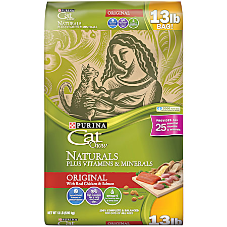Purina Cat Chow Naturals All Life Stages Original Formula w/ Chicken & Salmon Dry Cat Food