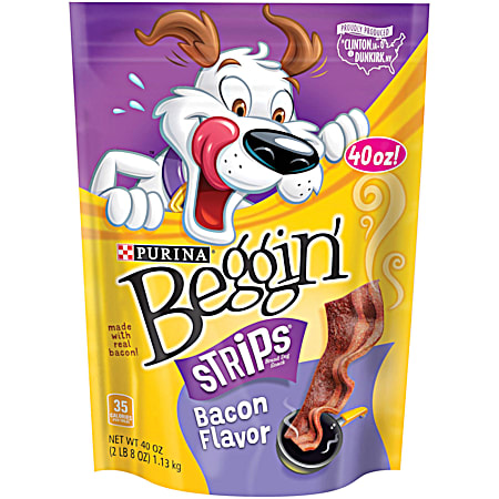 Strips Bacon Flavor Dog Treats