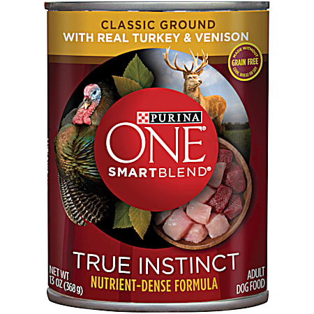Purina ONE True Instinct 13 oz Adult Classic Ground w/ Real Turkey & Venison Wet Dog Food