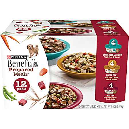 Purina Beneful Prepared Meal Wet Dog Food Variety Pack - 12 Pk
