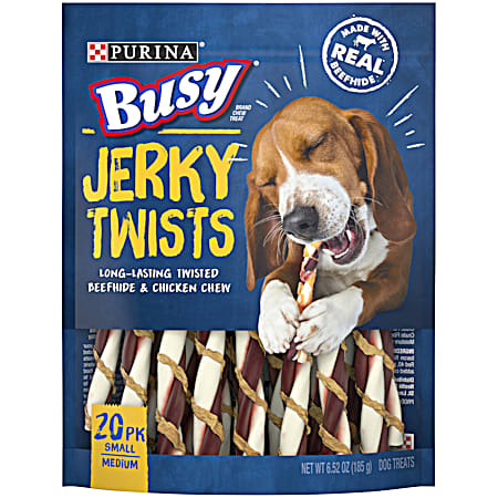 Purina Busy Jerky Twists 6.52 oz Small/Medium Dog Chew Treats - 20 Pk