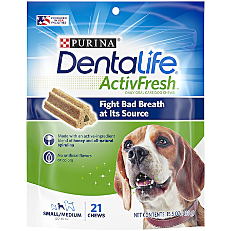 Purina DentaLife ActivFresh Oral Supplements for Small/Medium Dogs