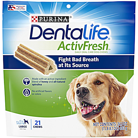 Purina DentaLife ActivFresh Oral Supplements for Large Dogs
