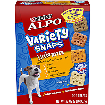 Purina Alpo 32 oz Variety Snaps Little Bites w/ Beef, Bacon, Cheese & Peanut Butter
