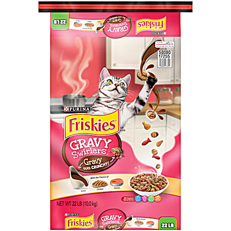 Purina Friskies Adult Gravy Swirlers Dry Cat Food