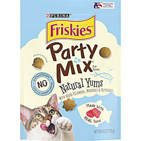 Purina Friskies Party Mix Natural Yums Tuna Adult Cat Treats