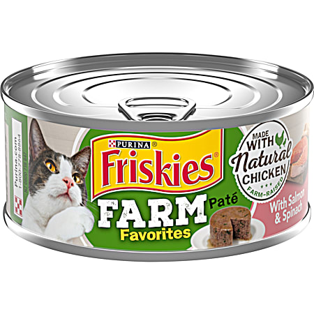Purina Friskies 5.5 oz Farm Favorites Pate Salmon Wet Cat Food