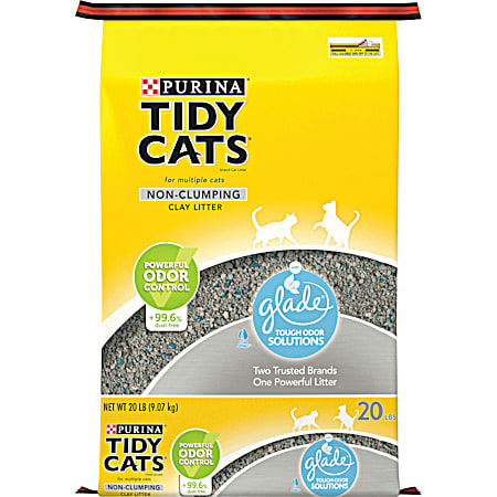 Purina Tidy Cats 20 lb Glade Clear Springs Scent Non-Clumping Clay Litter for Multiple Cats