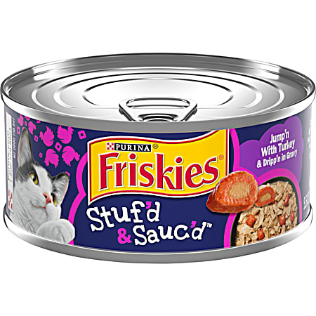 Purina Friskies Stuf'd & Sauc'd Jump'n with Turkey & Dripp'n in Gravy Wet Cat Food