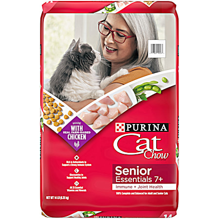 Purina Cat Chow Senior Essentials 7+ Immune + Joint Health Dry Cat Food
